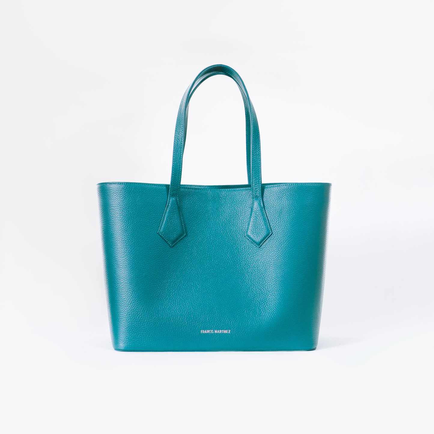 Bolso Tote Fm | Cartera tipo shopping en cuero color verde aguacate