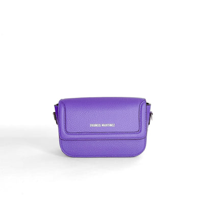 By francis martinez_Bolsa Mila | Mini cartera 3 en 1 (bandolera / clutch/ de brazo) en cuero color morado