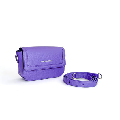 By francis martinez_Bolsa Mila | Mini cartera 3 en 1 (bandolera / clutch/ de brazo) en cuero color morado 1