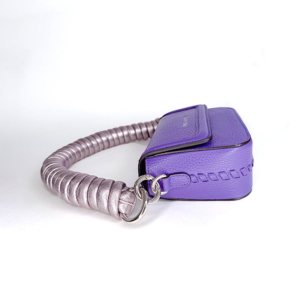 By francis martinez_Bolsa Mila | Mini cartera 3 en 1 (bandolera / clutch/ de brazo) en cuero color morado 5