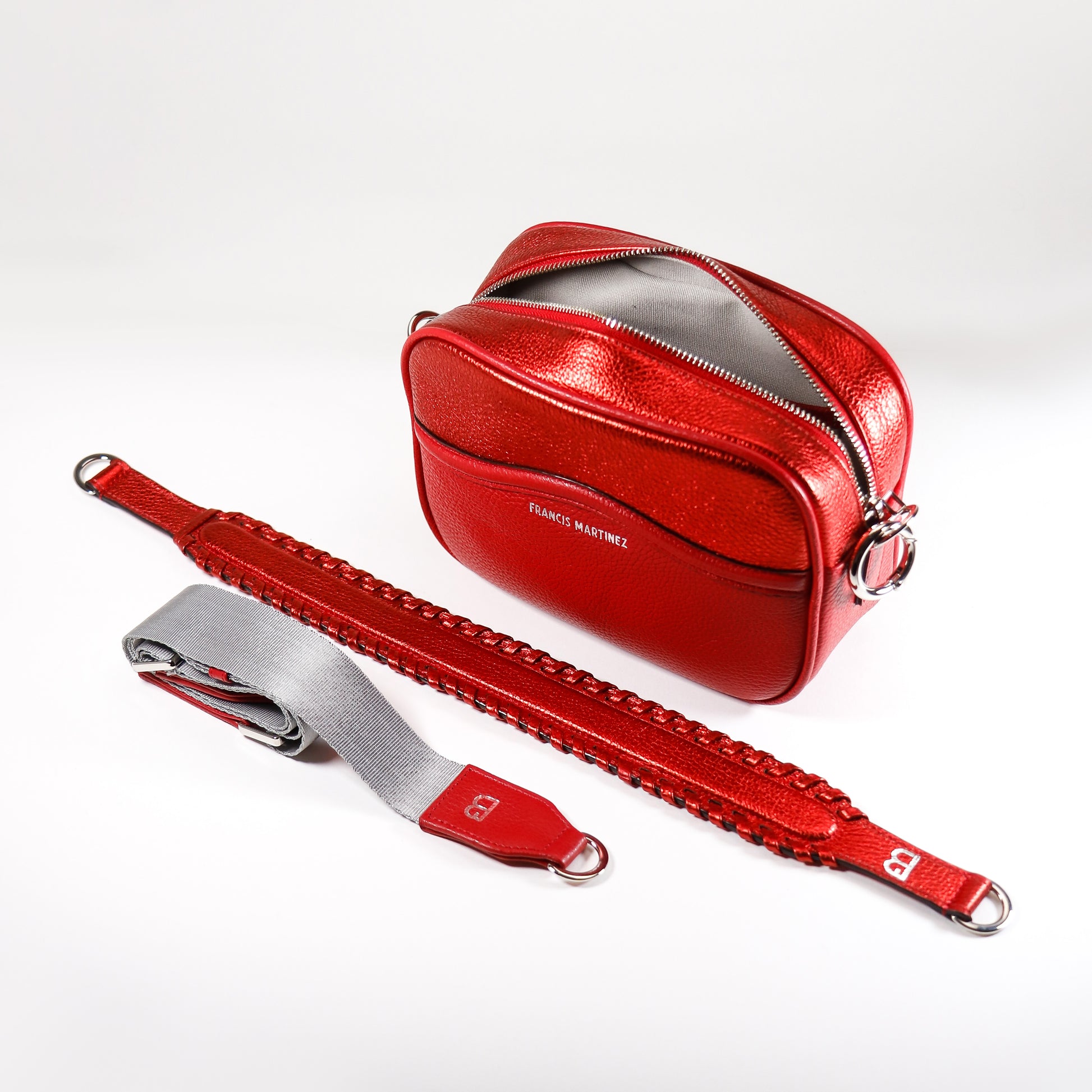 by francis martinez_Bolsa Alma | Bandolera en cuero color rojo 3