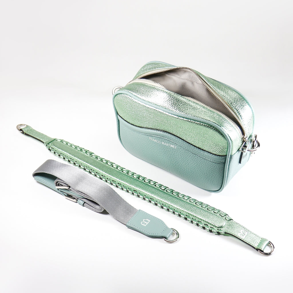 by francis martinez_Bolsa Alma | Bandolera en cuero color verde 3