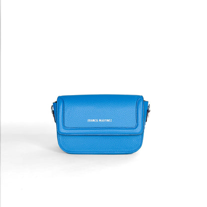 by francis martinez_Bolsa Mila | Mini cartera 3 en 1 (bandolera / clutch/ de brazo) en cuero color azul