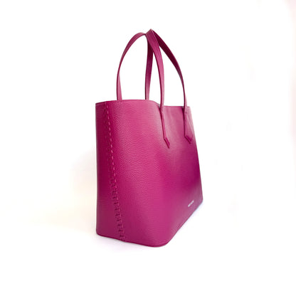 by francis martinez_Bolso Tote Fm | Cartera tipo shopping en cuero color magenta 3