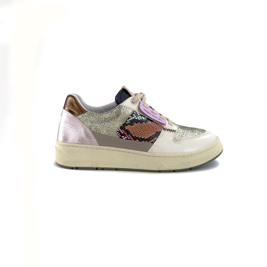 by francis martinez_Tenis Nicole | Tenis casual para mujer en cuero de colores metálico
